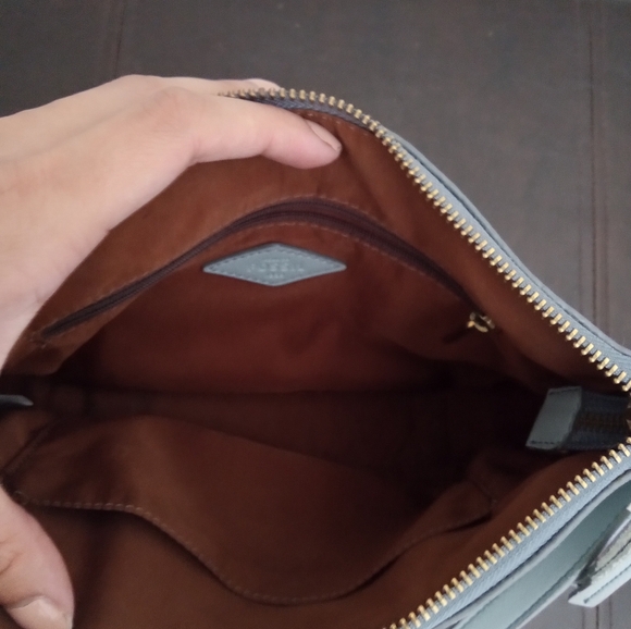Fossil Women's Crossbody Bag Leather Vintage Blue Small - Picture 6 of 13